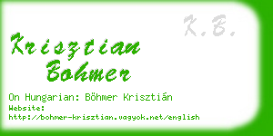 krisztian bohmer business card